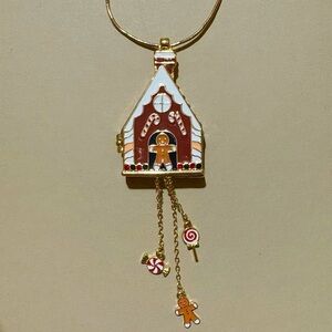 Gingerbread House Holiday Long Necklace